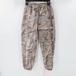 Named Collective Forbidden Sweatpants Women’s XS Snow Forest Camo pink lace